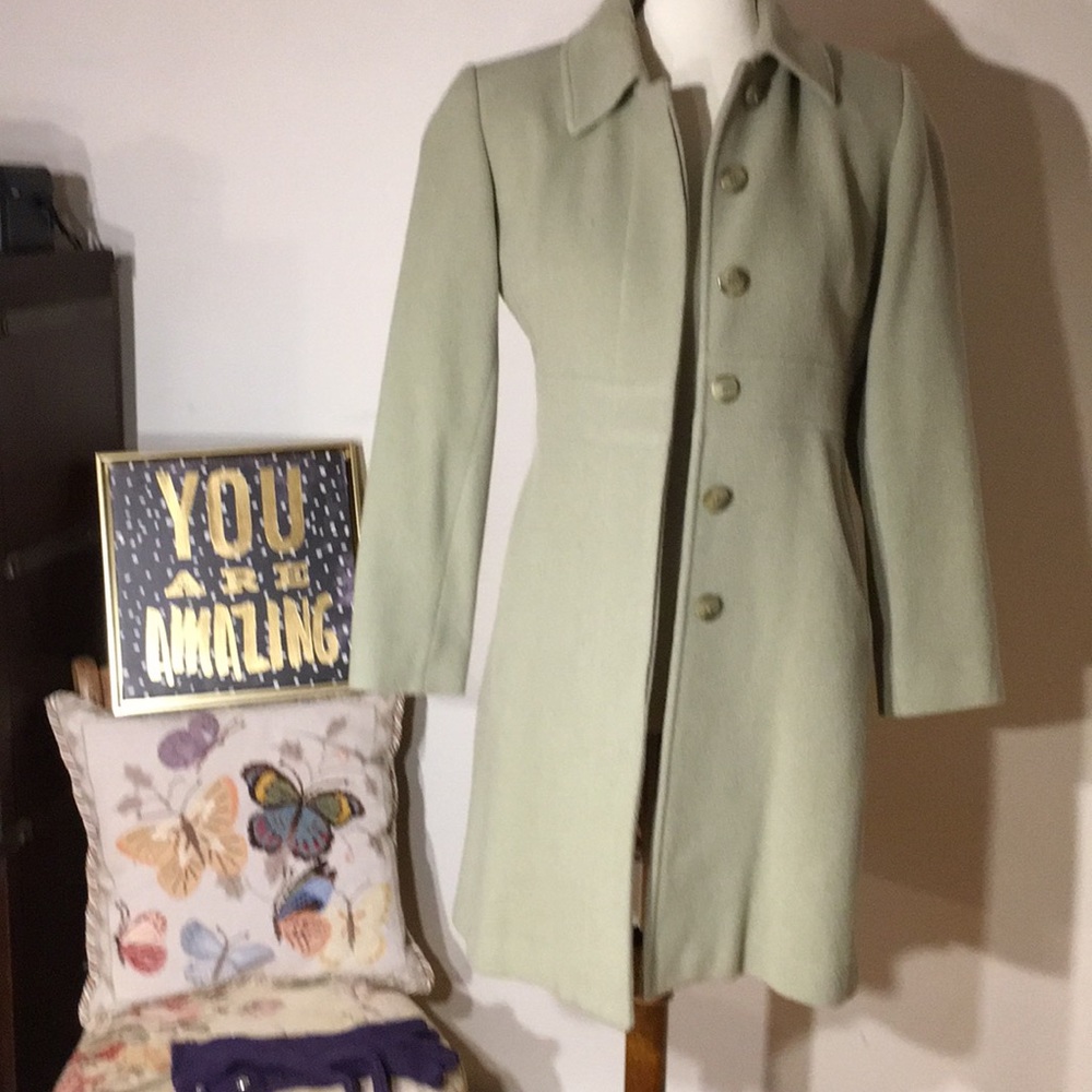 Talbots size 2P pistachio color wool coat